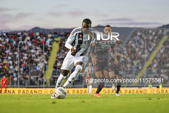 Timothy Weah of Juventus FC controls the ball during the Serie A match between Empoli FC and Juventus FC in Empoli, Italy, on September 14,...