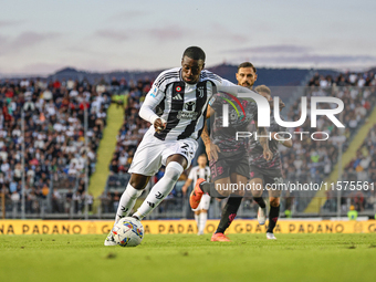 Timothy Weah of Juventus FC controls the ball during the Serie A match between Empoli FC and Juventus FC in Empoli, Italy, on September 14,...