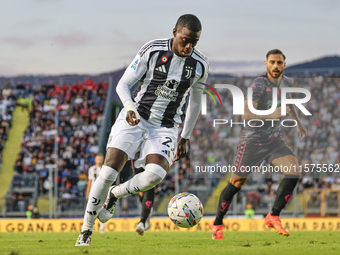 Timothy Weah of Juventus FC controls the ball during the Serie A match between Empoli FC and Juventus FC in Empoli, Italy, on September 14,...