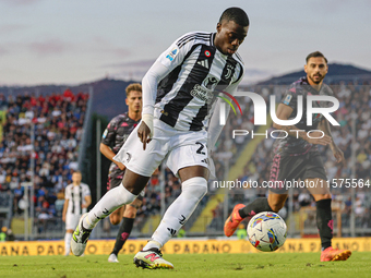 Timothy Weah of Juventus FC controls the ball during the Serie A match between Empoli FC and Juventus FC in Empoli, Italy, on September 14,...