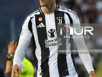 Dusan Vlahovic of Juventus FC during the Serie A match between Empoli FC and Juventus FC in Empoli, Italy, on September 14, 2024, at the sta...