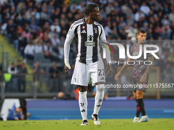 Timothy Weah of Juventus FC during the Serie A match between Empoli FC and Juventus FC in Empoli, Italy, on September 14, 2024, at the stadi...