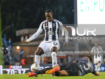 Timothy Weah of Juventus FC during the Serie A match between Empoli FC and Juventus FC in Empoli, Italy, on September 14, 2024, at the stadi...