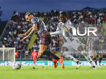 Timothy Weah of Juventus FC during the Serie A match between Empoli FC and Juventus FC in Empoli, Italy, on September 14, 2024, at the stadi...