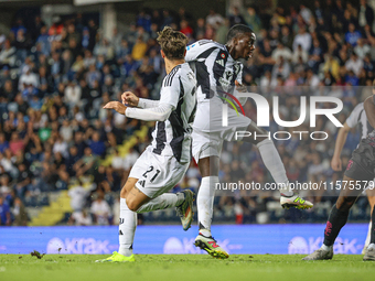 Timothy Weah of Juventus FC controls the ball during the Serie A match between Empoli FC and Juventus FC in Empoli, Italy, on September 14,...