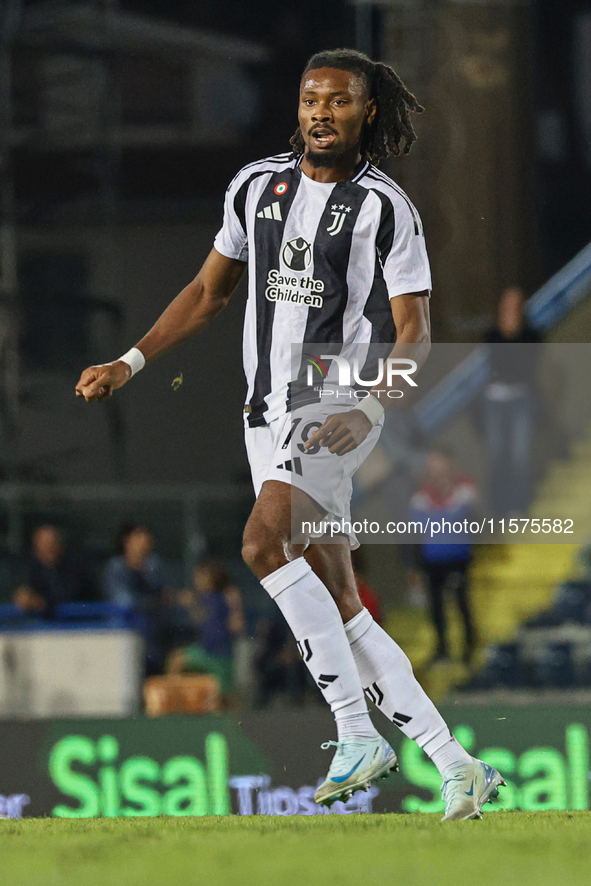 Khephren Thuram of Juventus FC during the Serie A match between Empoli FC and Juventus FC in Empoli, Italy, on September 14, 2024, at the st...