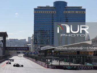 A view oduring the Formula 1 Grand Prix of Azerbaijan at Baku City Circuit in Baku, Azerbaijan on September 15, 2024. (