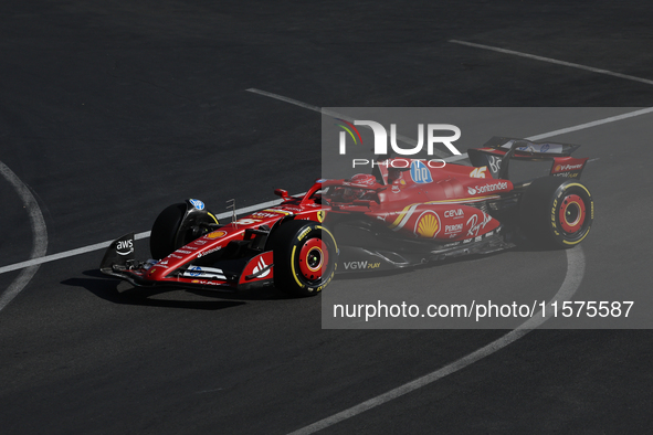 Charles Leclerc of Ferrari during the Formula 1 Grand Prix of Azerbaijan at Baku City Circuit in Baku, Azerbaijan on September 15, 2024. 