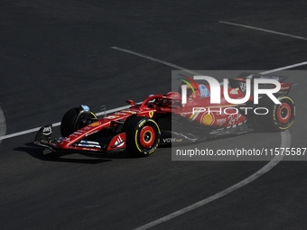 Charles Leclerc of Ferrari during the Formula 1 Grand Prix of Azerbaijan at Baku City Circuit in Baku, Azerbaijan on September 15, 2024. (