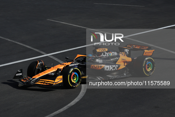 Oscar Piastri of McLaren during the Formula 1 Grand Prix of Azerbaijan at Baku City Circuit in Baku, Azerbaijan on September 15, 2024. 