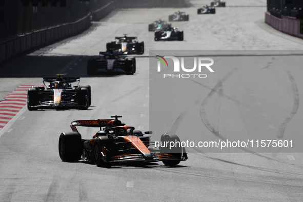 Oscar Piastri of McLaren during the Formula 1 Grand Prix of Azerbaijan at Baku City Circuit in Baku, Azerbaijan on September 15, 2024. 