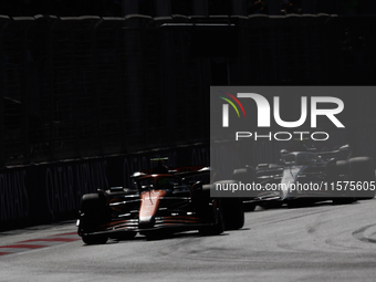 Lando Norris of McLaren during the Formula 1 Grand Prix of Azerbaijan at Baku City Circuit in Baku, Azerbaijan on September 15, 2024. (