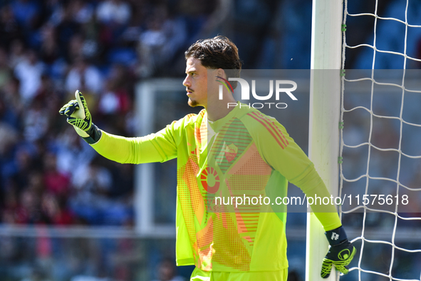 #99 Mile Svilar of Roma during the Serie A ENILIVE 24/25 match between Genoa CFC and AS Roma at Stadio Luigi Ferraris in Genova, Italy, on [...