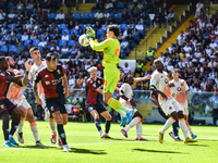 Mile Svilar of Roma is in action during the Serie A ENILIVE 24/25 match between Genoa CFC and AS Roma at Stadio Luigi Ferraris in Genova, It...