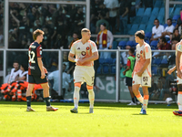 Artem Dobvik celebrates scoring his team's first goal to make the score 0-1 during the Serie A ENILIVE 24/25 match between Genoa CFC and AS...