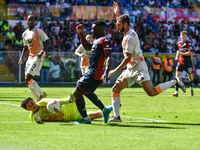 Mile Svilar of Roma plays during the Serie A match between Genoa CFC and AS Roma at Stadio Luigi Ferraris in Genova, Italy, on September 24,...