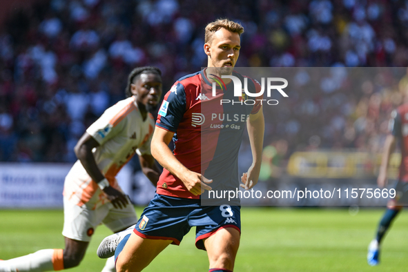 Bohinen of Genoa during the Serie A ENILIVE 24/25 match between Genoa CFC and AS Roma at Stadio Luigi Ferraris in Genova, Italy 