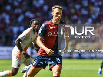 Bohinen of Genoa during the Serie A ENILIVE 24/25 match between Genoa CFC and AS Roma at Stadio Luigi Ferraris in Genova, Italy (