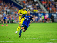 Cincinnati midfielder Luciano Acosta appears during the 'Hell is Real' Major League Soccer match between FC Cincinnati and the Columbus Crew...