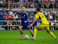 Cincinnati midfielder Luca Orellano appears during the 'Hell is Real' Major League Soccer match between FC Cincinnati and the Columbus Crew...