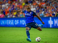 Cincinnati attacker, Sergio Santos, is seen during the 'Hell is Real' Major League Soccer match between FC Cincinnati and the Columbus Crew...