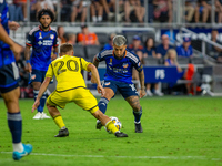 Cincinnati midfielder Luciano Acosta appears during the 'Hell is Real' Major League Soccer match between FC Cincinnati and the Columbus Crew...