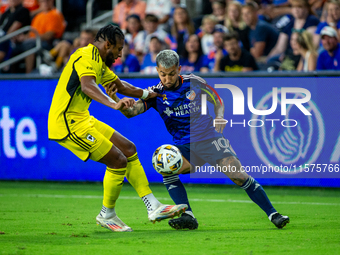 Cincinnati midfielder Luciano Acosta appears during the 'Hell is Real' Major League Soccer match between FC Cincinnati and the Columbus Crew...