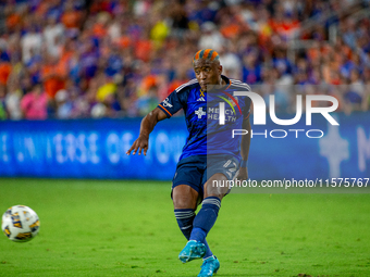 Cincinnati forward Sergio Santos appears during the 'Hell is Real' Major League Soccer match between FC Cincinnati and the Columbus Crew at...