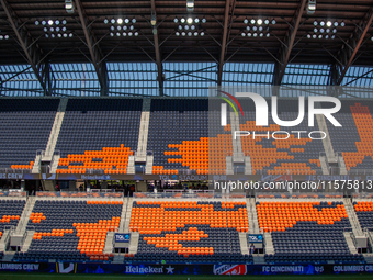 TQL Stadium is seen prior to the start of the 'Hell is Real' Major League Soccer match between FC Cincinnati and the Columbus Crew at TQL St...