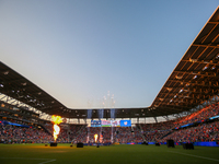 TQL Stadium is seen prior to the start of the 'Hell is Real' Major League Soccer match between FC Cincinnati and the Columbus Crew at TQL St...