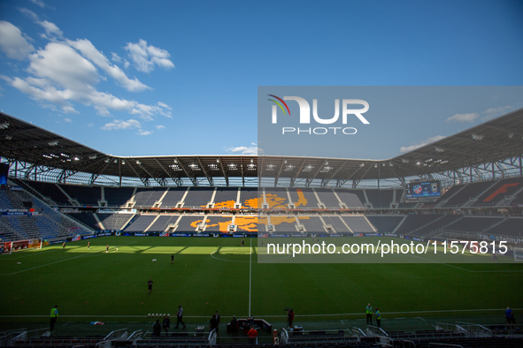 TQL Stadium is seen prior to the start of the 'Hell is Real' Major League Soccer match between FC Cincinnati and the Columbus Crew at TQL St...