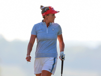 GAINESVILLE, VIRGINIA - SEPTEMBER 14: Lexi Thompson of the United States walks on the 17th green during Day Two of the Solheim Cup at Robert...