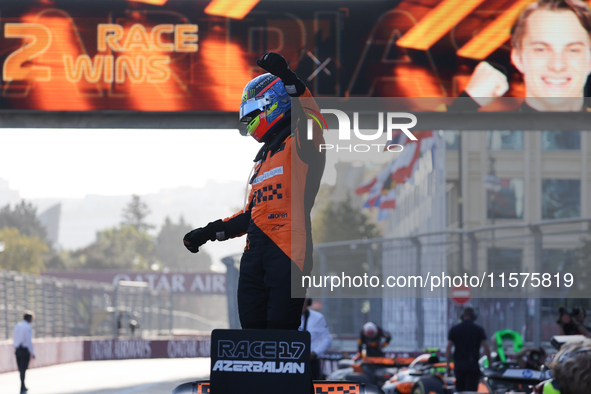 Oscar Piastri of McLaren after the Formula 1 Grand Prix of Azerbaijan at Baku City Circuit in Baku, Azerbaijan on September 15, 2024. 