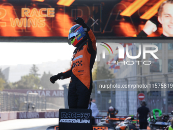 Oscar Piastri of McLaren after the Formula 1 Grand Prix of Azerbaijan at Baku City Circuit in Baku, Azerbaijan on September 15, 2024. (