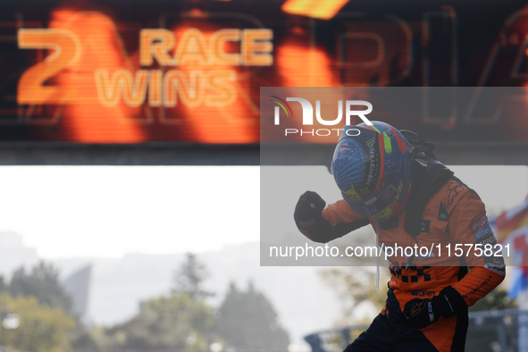 Oscar Piastri of McLaren after the Formula 1 Grand Prix of Azerbaijan at Baku City Circuit in Baku, Azerbaijan on September 15, 2024. 