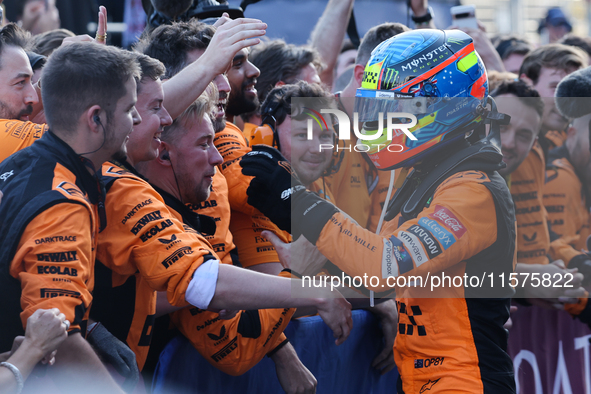 Oscar Piastri of McLaren after the Formula 1 Grand Prix of Azerbaijan at Baku City Circuit in Baku, Azerbaijan on September 15, 2024. 