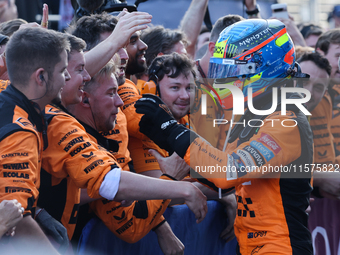 Oscar Piastri of McLaren after the Formula 1 Grand Prix of Azerbaijan at Baku City Circuit in Baku, Azerbaijan on September 15, 2024. (