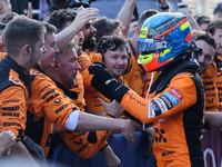 Oscar Piastri of McLaren after the Formula 1 Grand Prix of Azerbaijan at Baku City Circuit in Baku, Azerbaijan on September 15, 2024. (