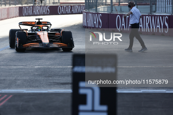 Oscar Piastri of McLaren after the Formula 1 Grand Prix of Azerbaijan at Baku City Circuit in Baku, Azerbaijan on September 15, 2024. 