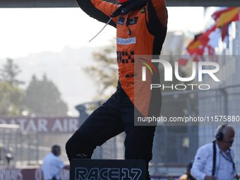 Oscar Piastri of McLaren after the Formula 1 Grand Prix of Azerbaijan at Baku City Circuit in Baku, Azerbaijan on September 15, 2024. (