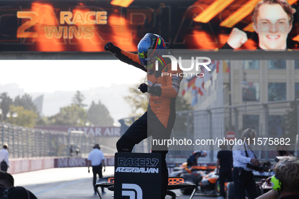 Oscar Piastri of McLaren after the Formula 1 Grand Prix of Azerbaijan at Baku City Circuit in Baku, Azerbaijan on September 15, 2024. 