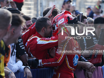 Charles Leclerc of Ferrari after the Formula 1 Grand Prix of Azerbaijan at Baku City Circuit in Baku, Azerbaijan on September 15, 2024. (