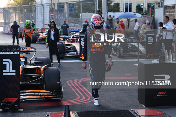 Max Verstappen of Red Bull Racing after the Formula 1 Grand Prix of Azerbaijan at Baku City Circuit in Baku, Azerbaijan on September 15, 202...