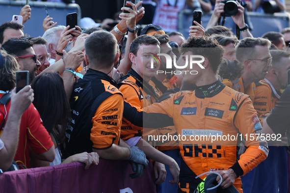 Lando Norris of McLaren after the Formula 1 Grand Prix of Azerbaijan at Baku City Circuit in Baku, Azerbaijan on September 15, 2024. 