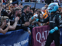 George Russell of Mercedes after the Formula 1 Grand Prix of Azerbaijan at Baku City Circuit in Baku, Azerbaijan on September 15, 2024. (