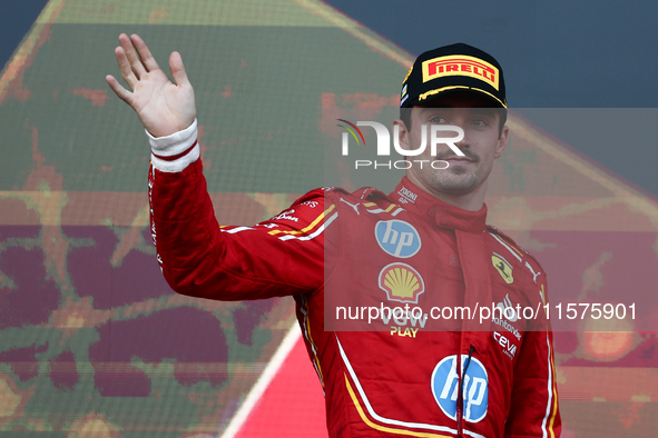 Charles Leclerc of Ferrari after the Formula 1 Grand Prix of Azerbaijan at Baku City Circuit in Baku, Azerbaijan on September 15, 2024. 