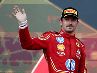 Charles Leclerc of Ferrari after the Formula 1 Grand Prix of Azerbaijan at Baku City Circuit in Baku, Azerbaijan on September 15, 2024. (