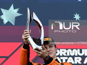 Oscar Piastri of McLaren after the Formula 1 Grand Prix of Azerbaijan at Baku City Circuit in Baku, Azerbaijan on September 15, 2024. (