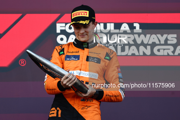 Oscar Piastri of McLaren after the Formula 1 Grand Prix of Azerbaijan at Baku City Circuit in Baku, Azerbaijan on September 15, 2024. 