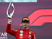 Charles Leclerc of Ferrari after the Formula 1 Grand Prix of Azerbaijan at Baku City Circuit in Baku, Azerbaijan on September 15, 2024. (